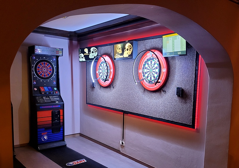 Spielstätte "Eltviller Treff" der iQ Darter im Jahr 2022