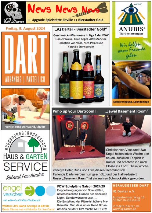 DART Magazine der iQ Darter aus 2024 von Tobias Solger